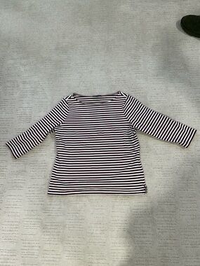 Lands' End Striped Boatneck Top